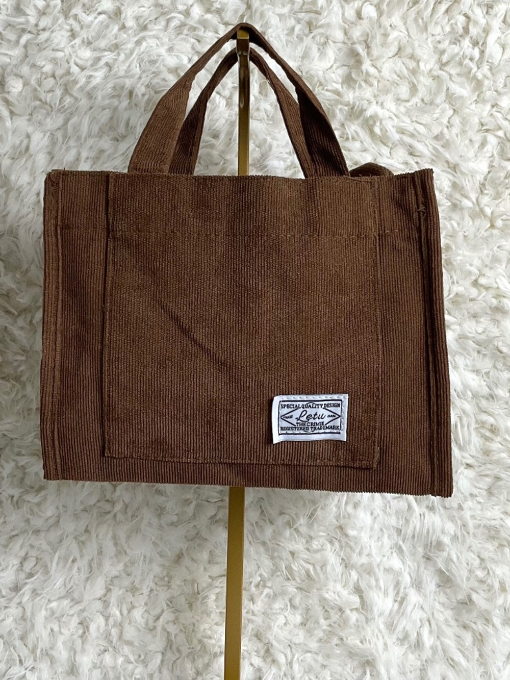 LETU CORDUROY WOMEN'S TOTE BAG~NEW!